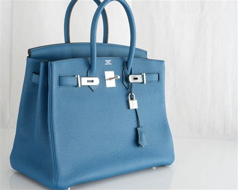 hermes big blue bag|blue birkin bag price.